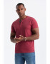 OMBRE Tricou cu model uni si decolteu henley - Pled.ro