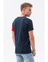 OMBRE Tricou din bumbac cu model colorblock - Pled.ro