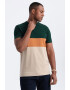 OMBRE Tricou din bumbac cu model in dungi si decolteu la baza gatului - Pled.ro