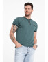 OMBRE Tricou Henley cu accente in dungi - Pled.ro