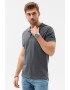 OMBRE Tricou polo din bumbac cu model pique - Pled.ro