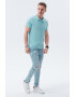 OMBRE Tricou polo din bumbac cu model pique - Pled.ro