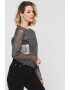 Only Bluza crop stralucitoare din plasa - Pled.ro