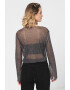 Only Bluza crop stralucitoare din plasa - Pled.ro