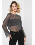 Only Bluza crop stralucitoare din plasa - Pled.ro