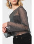 Only Bluza crop stralucitoare din plasa - Pled.ro