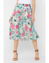 Only Fusta midi cu pliuri si model floral - Pled.ro