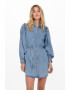 Only Rochie-camasa din denim cu maneci bufante - Pled.ro