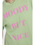 Only Tricou cu text si maneci cazute Rilly - Pled.ro