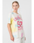 Only Tricou de bumbac organic cu text si model tie-dye Cattie - Pled.ro