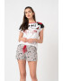 OVS Pijama cu pantaloni scurti din jerseu cu model Mickey si Minnie Mouse - Pled.ro