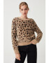 OVS Pulover pufos cu animal print - Pled.ro