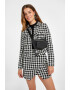 OXXO Jacheta-camasa crop cu model houndstooth - Pled.ro