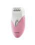 Panasonic Epilator 24 pensete Doua accesorii Cap pivotant Doua viteze Alb/Roz - Pled.ro