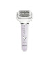 Panasonic Epilator Wet & Dry Cordless 2discuri & 60 pensete Senzor presiune Discuri duble Cap flexibil si pivotant la 90° 3 viteze Alb/Mov - Pled.ro