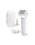 Panasonic Epilator Wet & Dry Cordless 2discuri & 60 pensete Senzor presiune Discuri duble Cap flexibil si pivotant la 90° 3 viteze Alb/Mov - Pled.ro