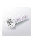 Panasonic Epilator Wet & Dry Cordless 2discuri & 60 pensete Senzor presiune Discuri duble Cap flexibil si pivotant la 90° 3 viteze Alb/Mov - Pled.ro