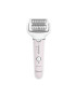 Panasonic Epilator Wet & Dry Cordless 2discuri & 60 pensete Senzor presiune Discuri duble Cap flexibil si pivotant la 90° 3 viteze Alb/Roz - Pled.ro