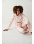 Penti Pijama din material fleece cu aplicatie florala - Pled.ro