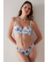 Penti Sutien balconette cu detalii cu model floral - Pled.ro