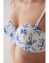 Penti Sutien balconette cu detalii cu model floral - Pled.ro