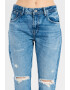 Pepe Jeans London Blugi crop mom fit - Pled.ro