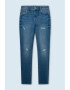 Pepe Jeans London Blugi skinny cu talie inalta si detalii cu aspect deteriorat Pixlette - Pled.ro