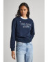 Pepe Jeans London Bluza sport cu decolteu rotund si logo - Pled.ro