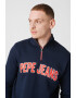 Pepe Jeans London Bluza sport cu fermoar scurt si logo Denzel - Pled.ro