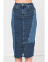 Pepe Jeans London Fusta de denim cu talie inalta si model cu aplicatii Piper Blues - Pled.ro