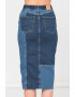 Pepe Jeans London Fusta de denim cu talie inalta si model cu aplicatii Piper Blues - Pled.ro