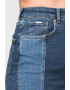 Pepe Jeans London Fusta de denim cu talie inalta si model cu aplicatii Piper Blues - Pled.ro