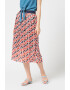 Pepe Jeans London Fusta midi cu pliuri si model geometric Kaylie - Pled.ro