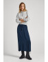 Pepe Jeans London Fusta midi cu snur in talie - Pled.ro