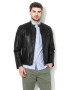 Pepe Jeans London Jacheta biker de piele Damascus - Pled.ro