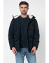 Pepe Jeans London Jacheta parka cu gluga cu captuseala din material teddy Richard - Pled.ro