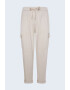 Pepe Jeans London Pantaloni din amestec de in cu snur de ajustare - Pled.ro