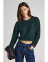 Pepe Jeans London Pulover crop cu model torsade - Pled.ro