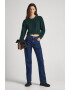 Pepe Jeans London Pulover crop cu model torsade - Pled.ro