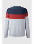 Pepe Jeans London Pulover cu decolteu la baza gatului si model colorblock - Pled.ro