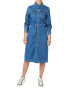 Pepe Jeans London Rochie-camasa de denim cu cordon in talie - Pled.ro