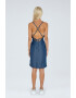 Pepe Jeans London Rochie din denim cu decolteu in V si barete incrucisate pe partea din spate - Pled.ro