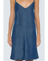 Pepe Jeans London Rochie din denim cu decolteu in V si barete incrucisate pe partea din spate - Pled.ro