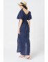 Pepe Jeans London Rochie maxi cu decolteu in V si slit lateral Kaia - Pled.ro