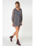 Pepe Jeans London Rochie mini vaporoasa cu imprimeu Courtney - Pled.ro