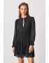 Pepe Jeans London Rochie scurta cu decupaj in V cu cordon - Pled.ro