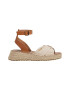 Pepe Jeans London Sandale-espadrile cu detalii de piele - Pled.ro