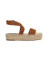 Pepe Jeans London Sandale-espadrile flatform de piele intoarsa - Pled.ro