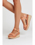 Pepe Jeans London Sandale-espadrile wedge cu garnituri de piele ecologica - Pled.ro