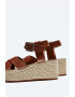 Pepe Jeans London Sandale tip espadrile din piele ecologica cu talpa wedge - Pled.ro